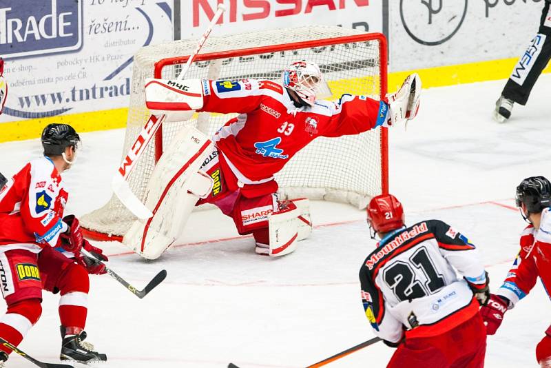 Hokejová extraliga: Mountfield HK - HC Olomouc.