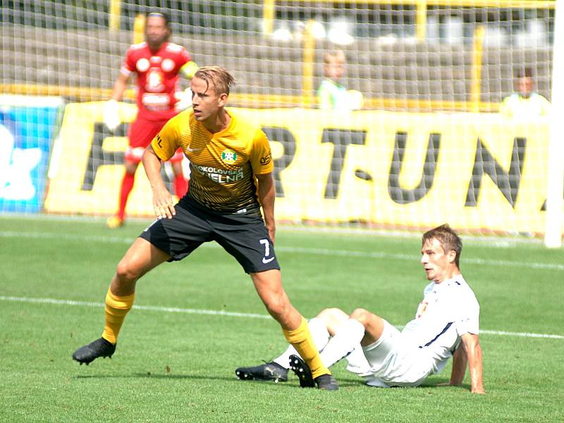 Fotbalová FORTUNA:NÁRODNÍ LIGA: FK Baník Sokolov - FC Hradec Králové.