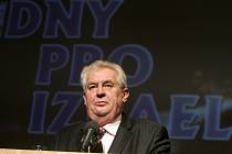 Prezident Miloš Zeman při zahájení Dnů pro Izrael v Hradci Králové.