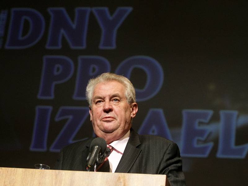 Prezident Miloš Zeman při zahájení Dnů pro Izrael v Hradci Králové.