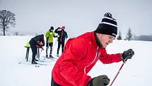 Zimní soustředědí hokejistu HC Hradec Králové v Mladých bukách. Hokejisti si vyzkoušeli jaké to je bruslit ale na lyžích.
