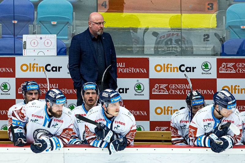 Čtvrtfinále play off hokejové extraligy: Mountfield HK - Bílí Tygři Liberec.