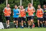 Trénink fotbalistů FC Hradec Králové v rámci letní přípravy.