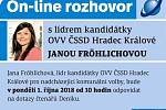 On-line s Janou Fröhlichovou.