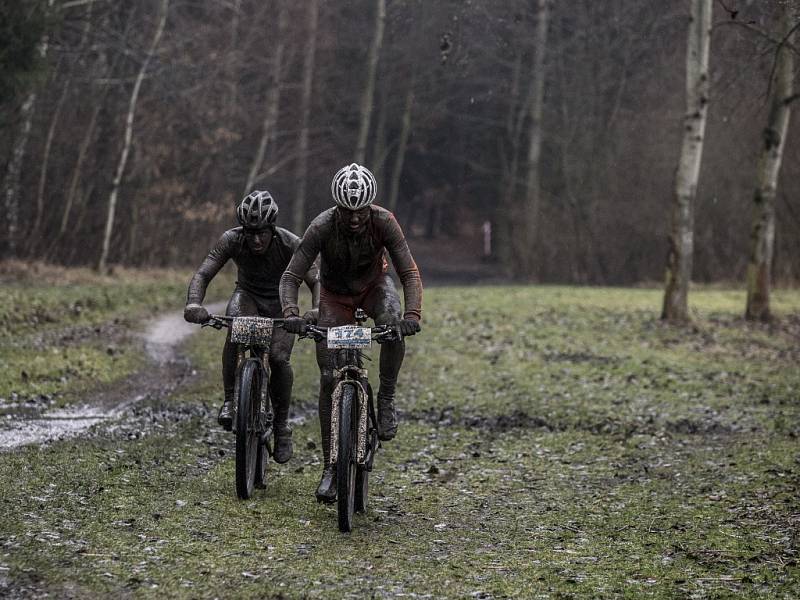 Winter Cyklomaraton v okolí Biřičky v Hradci Králové.