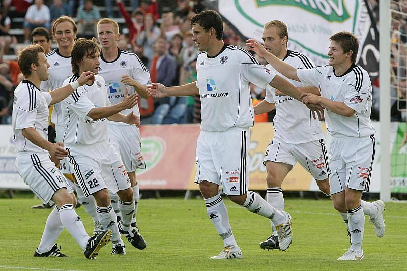 Zápas FC Hradec Králové - FC Bohemians 1905 (26. července 2010).