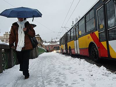 Listopadový sníh v Hradci Králové