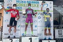 NA STUPNÍCH VÍTĚZŮ. Cyklista hradecké stáje Michal Schlegel vybojoval třetí příčku v závodě GP Slovenia.