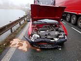 Dopravní nehoda dvou osobních automobilů u Černožic.