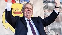 Prezident Miloš Zeman v Třebechovicích pod Orebem.