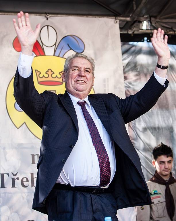 Prezident Miloš Zeman v Třebechovicích pod Orebem.