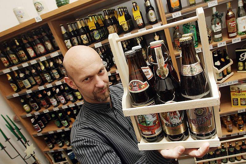 Speciální sváteční piva lze koupit v hradecké prodejně Pivonka v Tomkově ulici