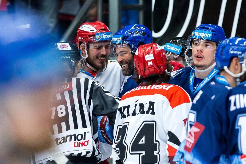 Hokejová extraliga: Mountfield HK - Rytíři Kladno.