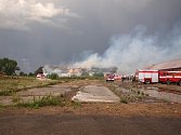 Rozsáhlý požár v Čejkovicích.