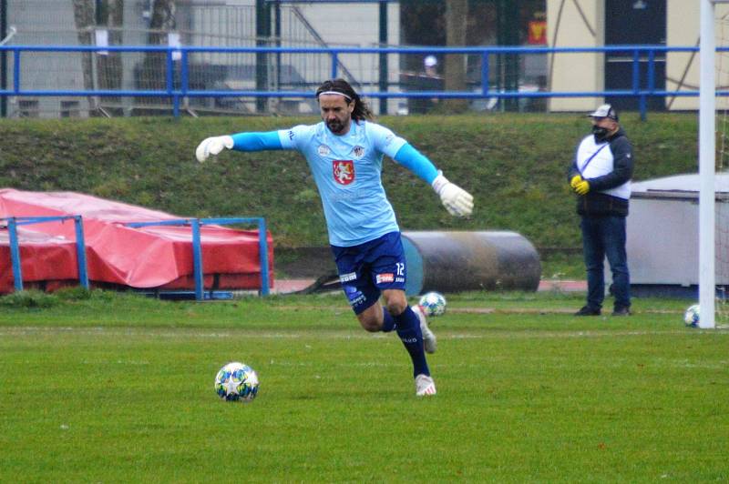 Fotbalová FORTUNA:NÁRODNÍ LIGA: FK Blansko - FC Hradec Králové.