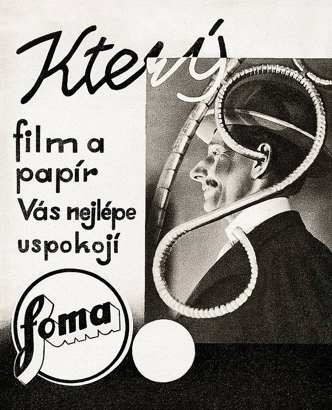 Dobová reklama firmy v časopisu s Vlastou Burianem 1937.