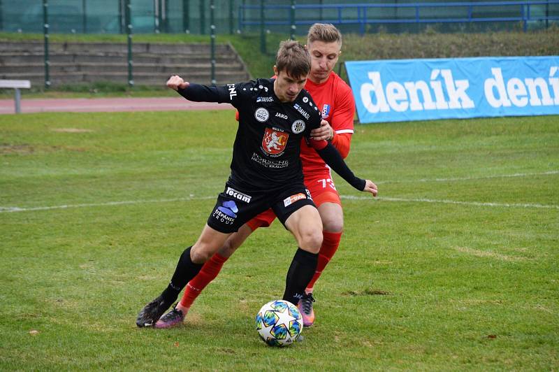 Fotbalová FORTUNA:NÁRODNÍ LIGA: FK Blansko - FC Hradec Králové.