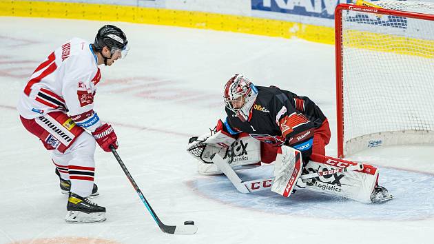 Hokejová extraliga: Mountfield HK - HC Olomouc.