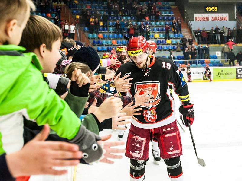 Hokejová extraliga: Mountfield HK - HC Slavia Praha.