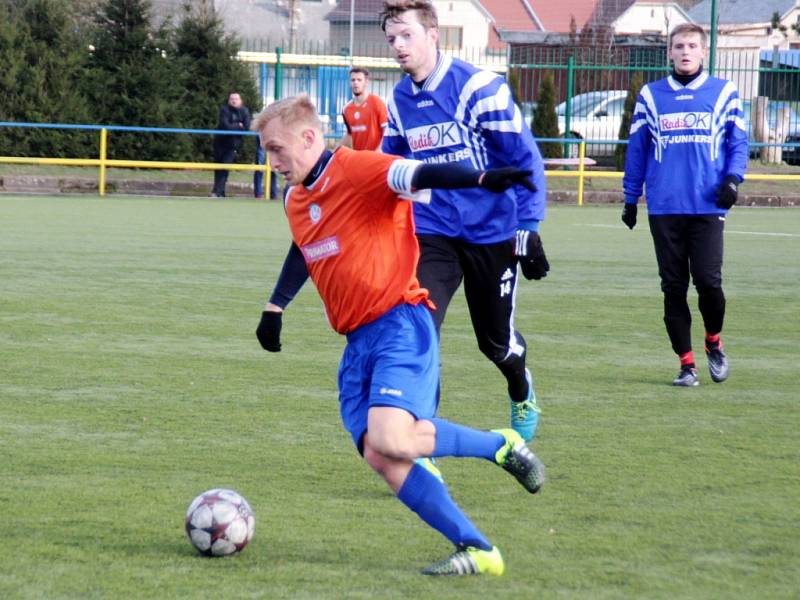 Jan Hable v jednom z přípravných fotbalových duelů.