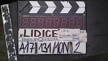 Scéna z natáčení filmu Lidice, na kterém se podílela Garda města Hradec Králové.