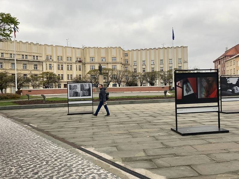 Masarykovo náměstí zdobí vánoční strom i Salon východočeské fotografie.