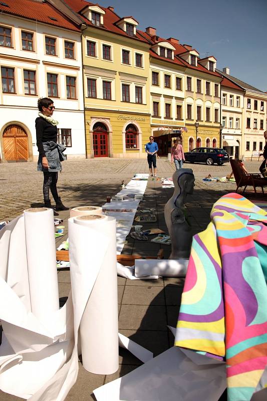 Sousedské slavností neboli Zaber Hradec! na Malém náměstí v Hradci Králové.