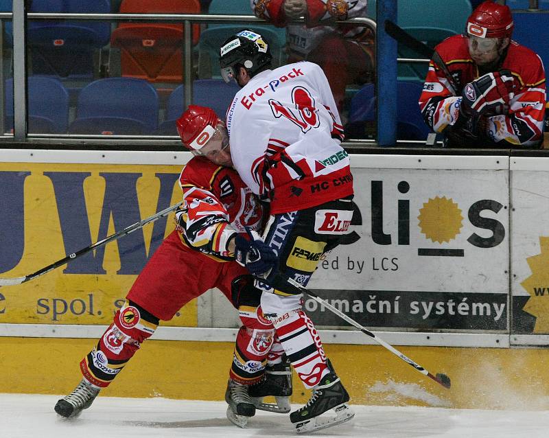 Snímek z prvoligového utkání Hradec Králové - Chrudim (15. ledna 2009). 