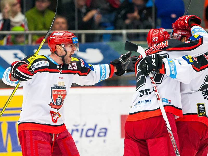 Hokejová extraliga: Mountfield HK - HC Dynamo Pardubice.