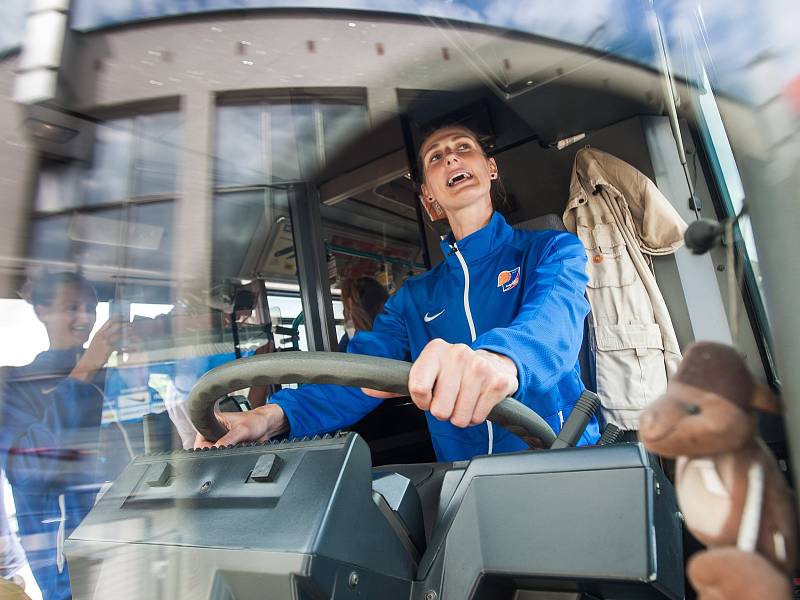 Mediální den s týmem basketbalistek České republiky před mistrovstvím Evropy v Hradci Králové.