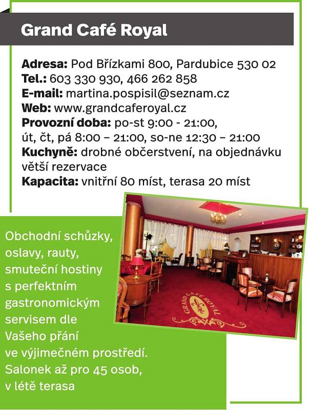 Grand Café Royal, Pardubice
