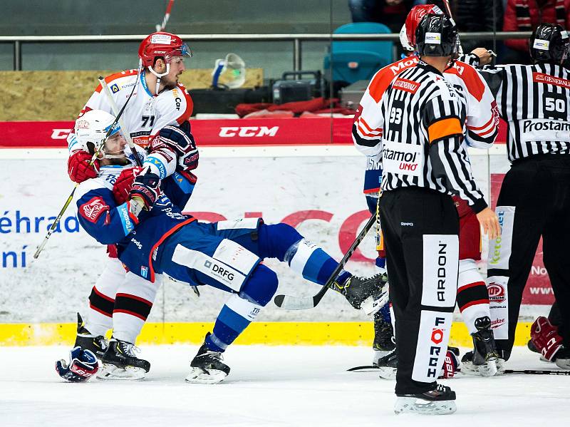 Hokejová extraliga: Mountfield HK - HC Kometa Brno.