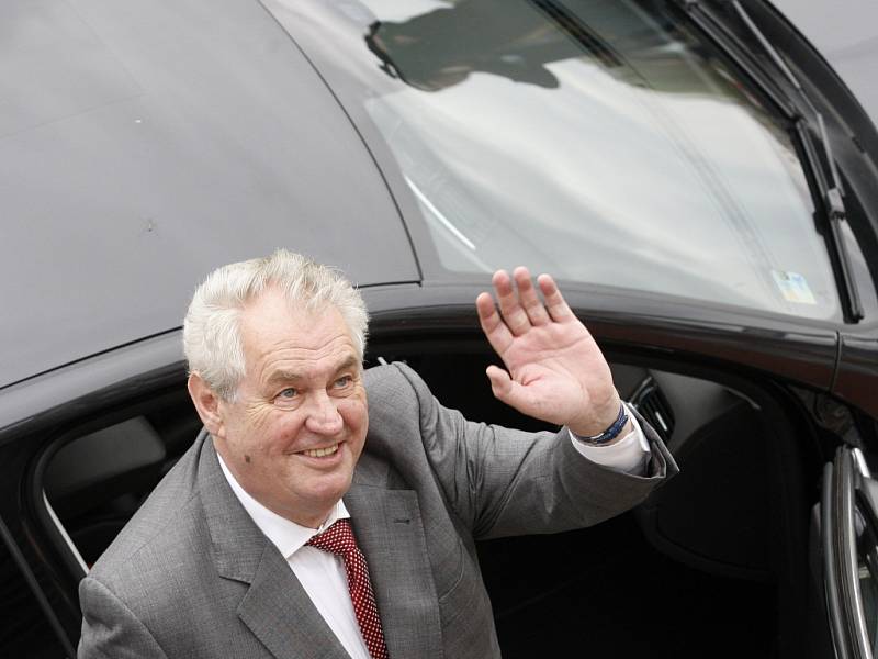 Prezident Miloš Zeman v Hradci Králové.