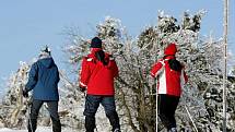 Deštné v Orlických horách: Běžkaři si užívali krásné počasí 24. ledna v okolí Šerlichu.