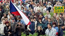 Demonstrace zemědělců v Chlumci.