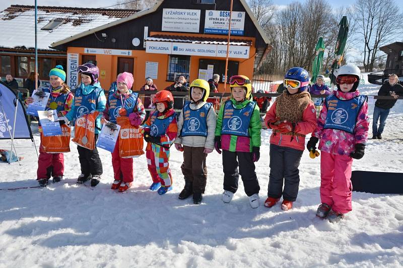 Rampušák a lyžařské závody v Sedloňově.