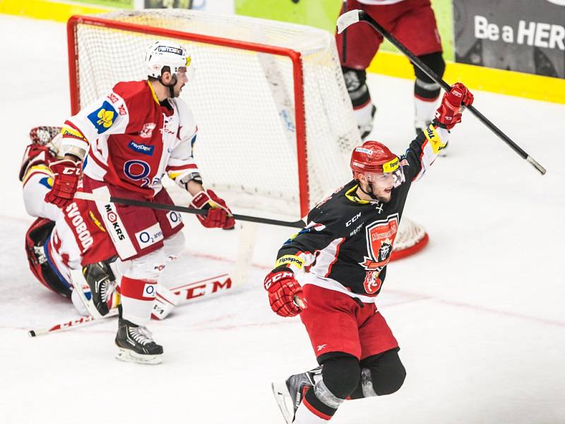 Hokejová extraliga: Mountfield HK - HC Slavia Praha.