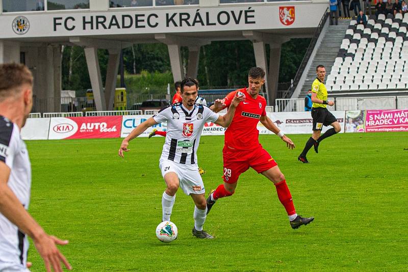 Fotbalová FORTUNA:NÁRODNÍ LIGA: FC Hradec Králové - FC Zbrojovka Brno.
