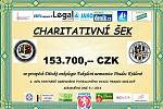 Charitativní šek ve výši 153 700 Kč ze Dne partnerů OFS Hradec Králové 2016.