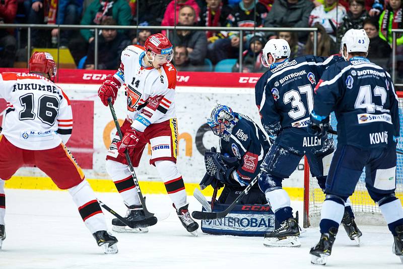 Hokejová extraliga: Mountfield HK - HC Škoda Plzeň.