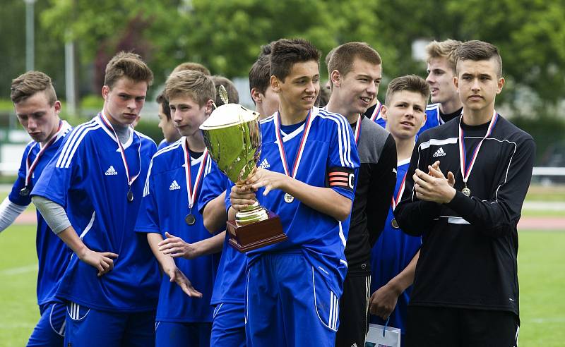 Fotbalový Kouba Cup žákovské kategorie U15 - o 1. až 3. místo: Královéhradecký KFS - Olomoucký KFS.