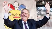 Prezident Miloš Zeman v Třebechovicích pod Orebem.