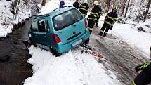 Havárie osobního automobilu v Choustníkově Hradišti.