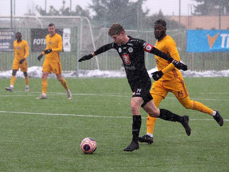 Zimní fotbalová Tipsport liga: FK Dukla Praha - FC Hradec Králové.