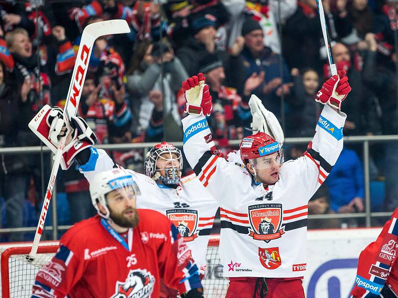 Hokejová extraliga: Mountfield HK - HC Dynamo Pardubice.