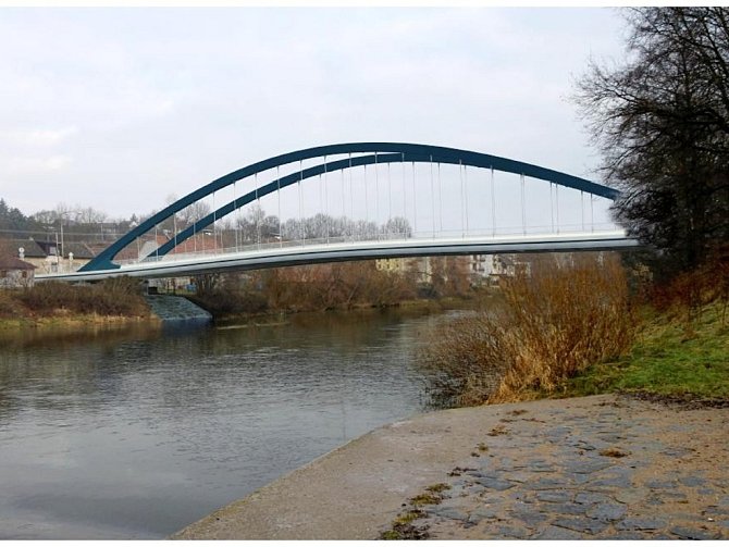 Vizualizace projektu nového mostu.