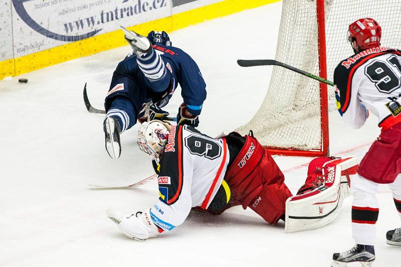 Hokejová extraliga: Mountfield HK - Bílí Tygři Liberec.