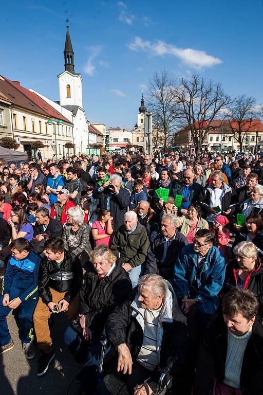 Prezident Miloš Zeman v Třebechovicích pod Orebem.