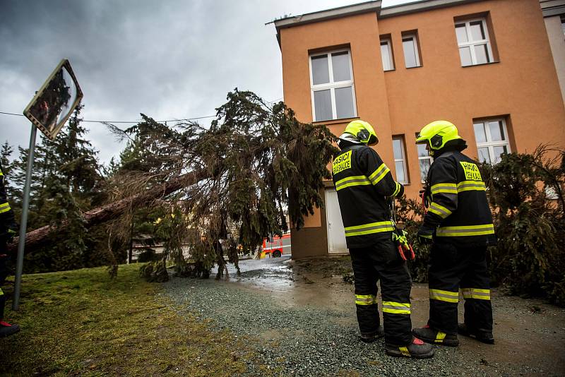 Orkán Sabine na Královéhradecku.