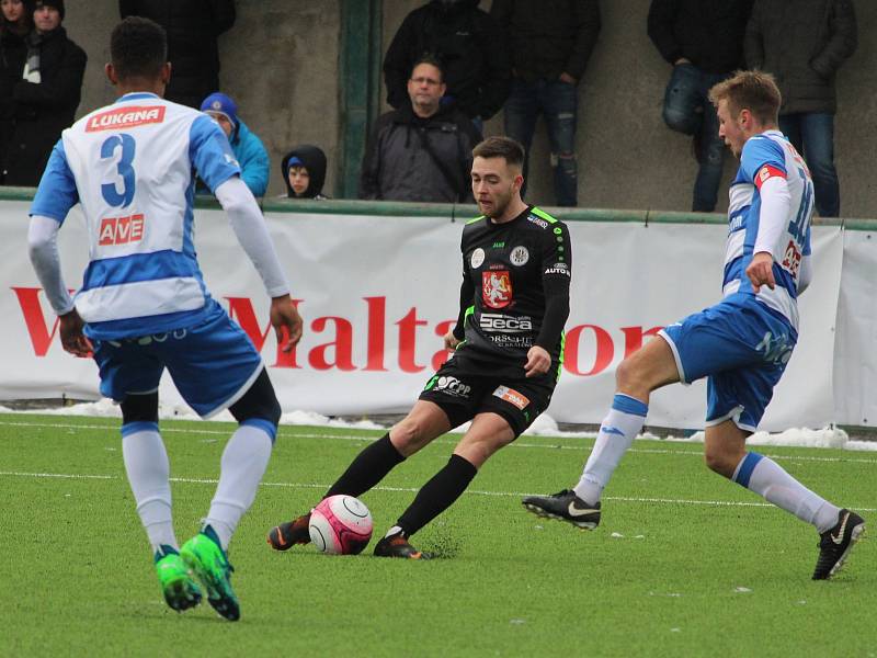 Zimní fotbalová Tipsport liga: FC Hradec Králové - FK Ústí nad Labem.